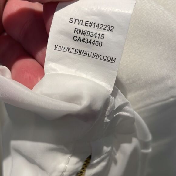 Trina Turk bodycon dress with gold zippers on the sides SZ 4 - Picture 8 of 8